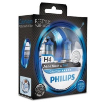 Автолампа галогенная PHILIPS H4 COLORVISION BLUE 12V 60/55W  (2шт.)