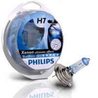 Автолампа галогенная PHILIPS H7 BLUEVISION ULTRA 12V 55W  (2шт.)