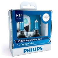 Автомобильная лампа PHILIPS CRYSTAL VISION HB4 9006 55W (2шт.)