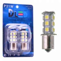 Светодиодная автомобильная лампа DLED 1156 - P21W 18 SMD 5050 (2шт.)