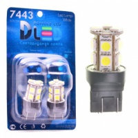 Светодиодная автомобильная лампа DLED W21/5W - 7443 - 13 SMD 5050 (2шт.)